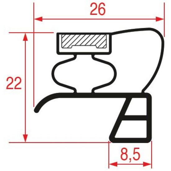 SNAP IN GASKET 400x300 mm