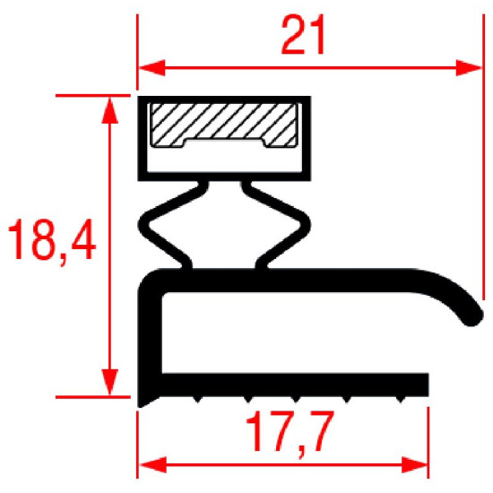 MIDDLE EDGED GASKET 385x190 mm MIDDLE EDGED GASKET 385x190 mm