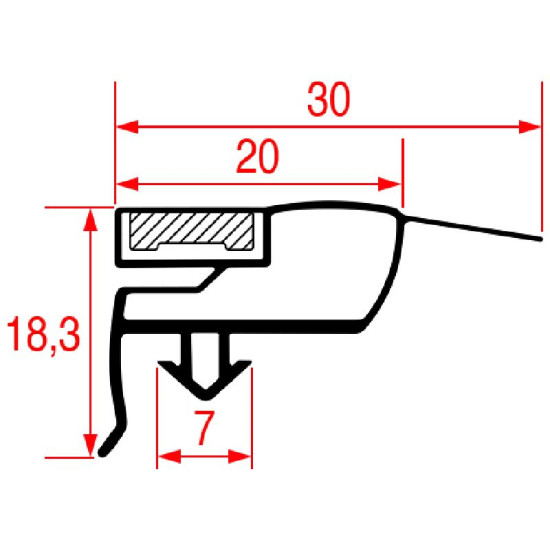 SNAP-IN GASKET 750x690 mm