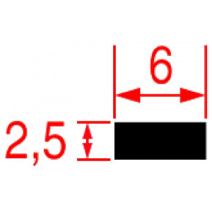 ADHESIVE SPONGE GASKET 6x2.5 mm