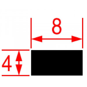 ADHESIVE SPONGE GASKET 8x4 mm