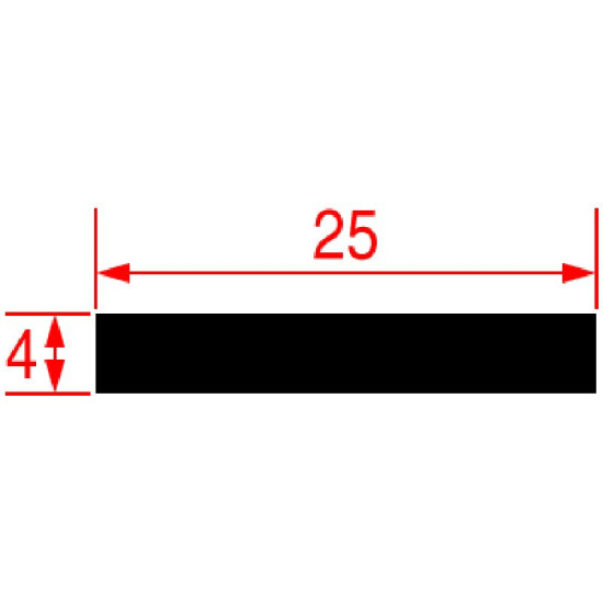 ADHESIVE SPONGE GASKET 25x4 mm