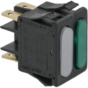 INDICATOR LIGHT DOUBLE GREEN-WHITE 230V