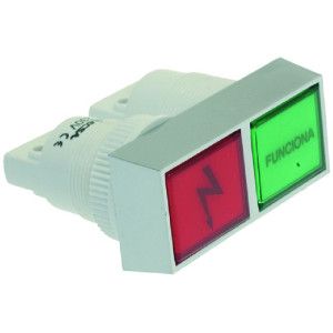INDICATOR LIGHT DOUBLE RED-GREEN 230V