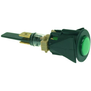 LAMP WITH GREEN CAP 230V