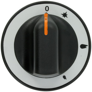 BLACK KNOB ϕ 70 mm SILK-SCREEN PRINTED