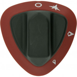 BLACK-RED KNOB SILK-SCREEN PRINTED