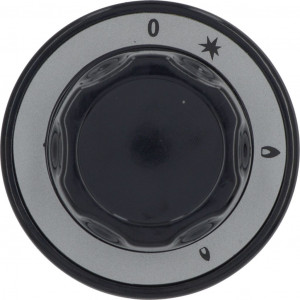 BLACK KNOB ϕ 70 mm SILK-SCREEN PRINTED