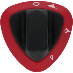 BLACK-RED KNOB SILK-SCREEN PRINTED