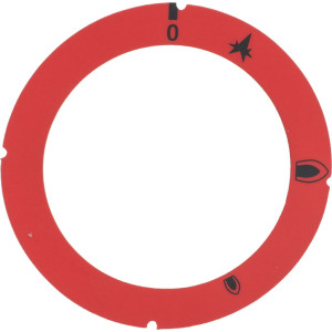 SELF-ADHESIVE DISC RED PILOT SYMBOL