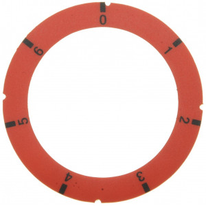 SELF-ADHESIVE DISC RED 0-1-2-3-4-5-6