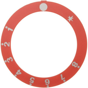 SELF-ADHESIVE KNOB DISC RED 1-8