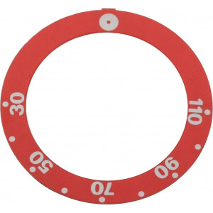 SELF-ADHESIVE KNOB DISC RED 30-110°C