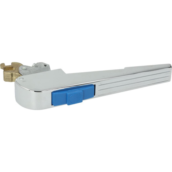 BLUE PUSH-BUTTON DOOR HANDLE