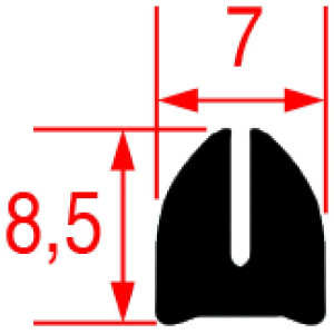 INTERNAL GASKET FOR OVEN GLASS - 25 m