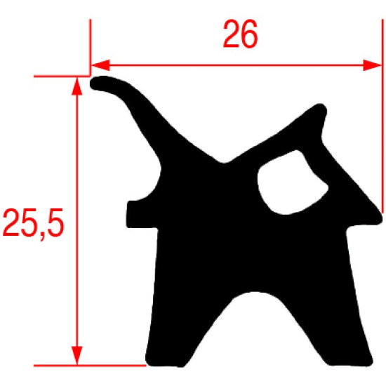 GASKET FOR OVEN DOOR - 25 m GASKET FOR OVEN DOOR - 25 m