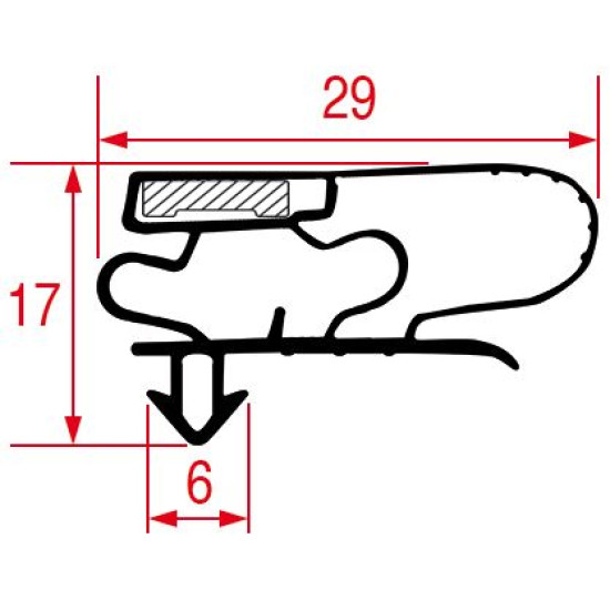 SNAP-IN GASKET 1358x573 mm