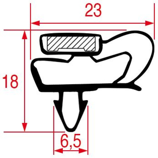 SNAP-IN GASKET 590x406 mm