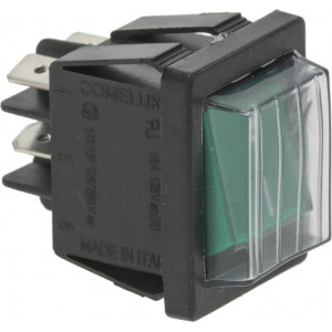 BIPOLAR SWITCH GREEN 16A 250V