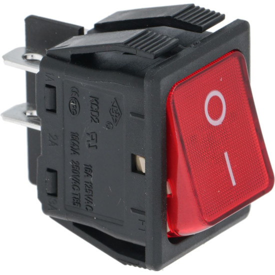 PUSH-BUTTON BIPOLAR RED 16A 250V PUSH-BUTTON BIPOLAR RED 16A 250V
