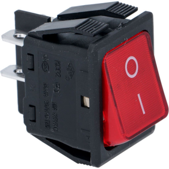 BIPOLAR SWITCH RED 16A 250V BIPOLAR SWITCH RED 16A 250V