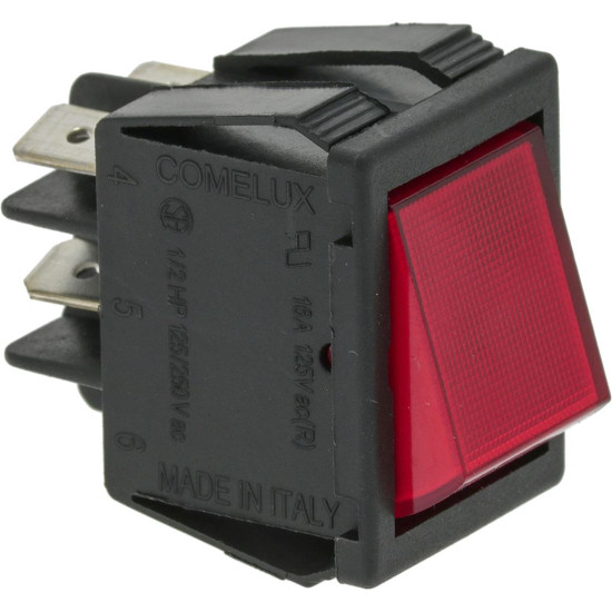 BIPOLAR SWITCH RED 16A 250V BIPOLAR SWITCH RED 16A 250V