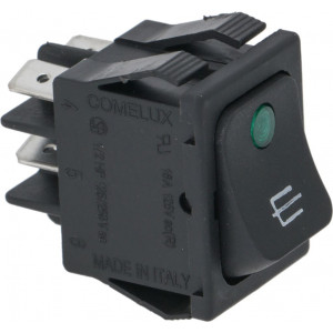 BIPOLAR SWITCH BLACK 16A 250V