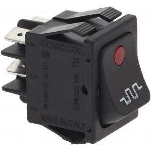 BIPOLAR SWITCH BLACK 16A 250V