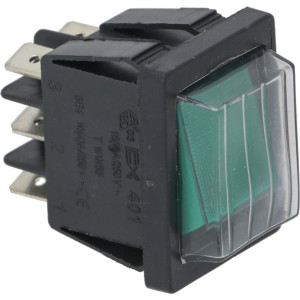 CHANGEOVER SWITCH 2 POLE GREEN 16A 250V