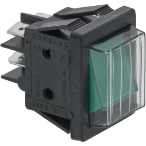 PUSH-BUTTON 2-POLE GREEN 250V 16A