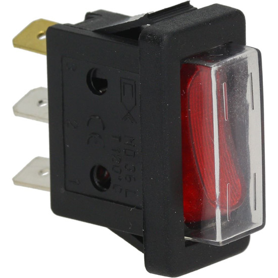 RED THREE-POLE SWITCH 16A 250V RED THREE-POLE SWITCH 16A 250V