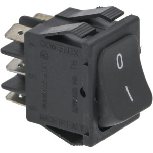 CHANGEOVER BIPOLAR SWITCH BLACK 16A 250V