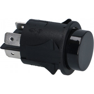 BIPOLAR PUSH-BUTTON BLACK 16A 250V