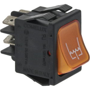 PUSH-BUTTON 2 POLE ORANGE 16A 250V