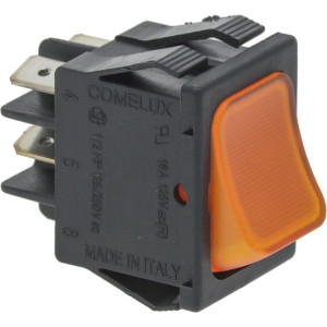 PUSH-BUTTON BIPOLAR ORANGE 16A 250V