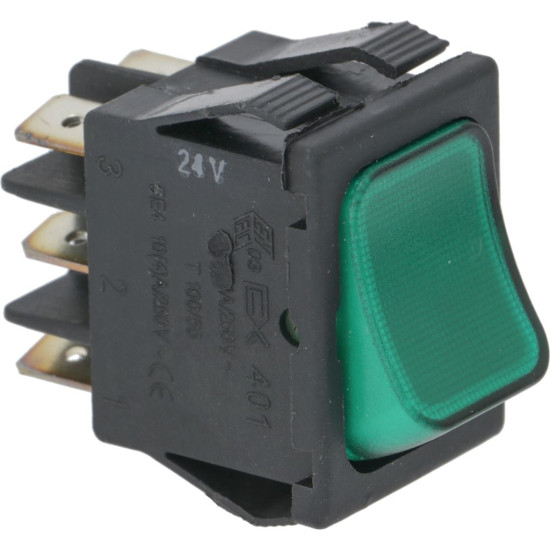 CHANGEOVER SWITCH 2 POLE GREEN 10A 24V CHANGEOVER SWITCH 2 POLE GREEN 10A 24V