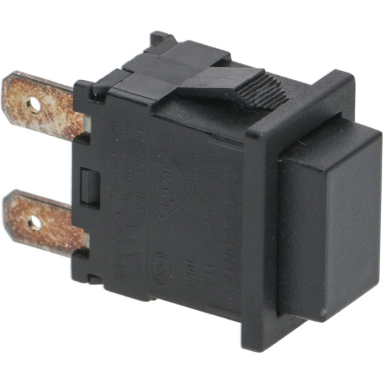PUSH-BUTTON 1 POLE BLACK 15A 250V