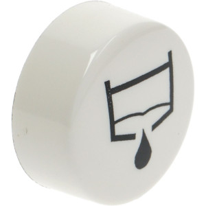 PUSH-BUTTON ROUND WHITE GLOSSY ϕ 21 mm