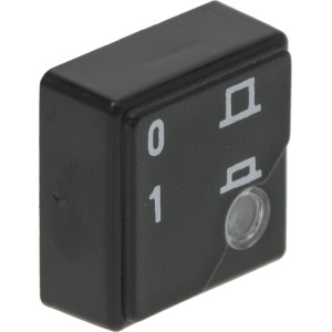 SWITCH BUTTON SQUARE BLACK 23x23mm 