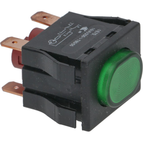 SWTCH 2-POLE GREEN 16A 250V SWTCH 2-POLE GREEN 16A 250V