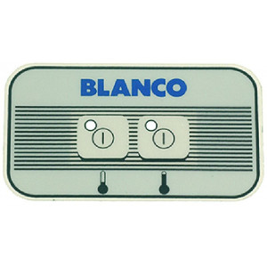 2 PUSH-BUTTONS ADHESIVE PLATE 82x45 mm