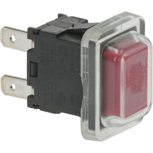 RED SINGLE-POLE PUSH-BUTTON 16A 250V