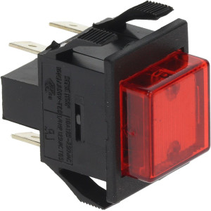 BIPOLAR SWITCH RED 10A 250V