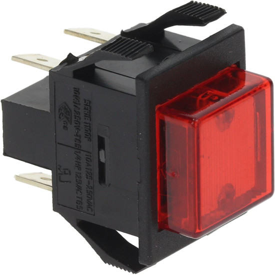 BIPOLAR SWITCH RED 10A 250V BIPOLAR SWITCH RED 10A 250V