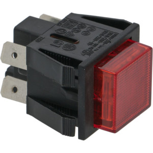 RED BIPOLAR PUSH BUTTON 16A 250V