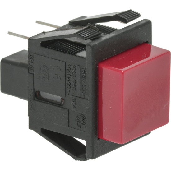 PUSH-BUTTON SINGLE-POLE RED 16A 250V PUSH-BUTTON SINGLE-POLE RED 16A 250V