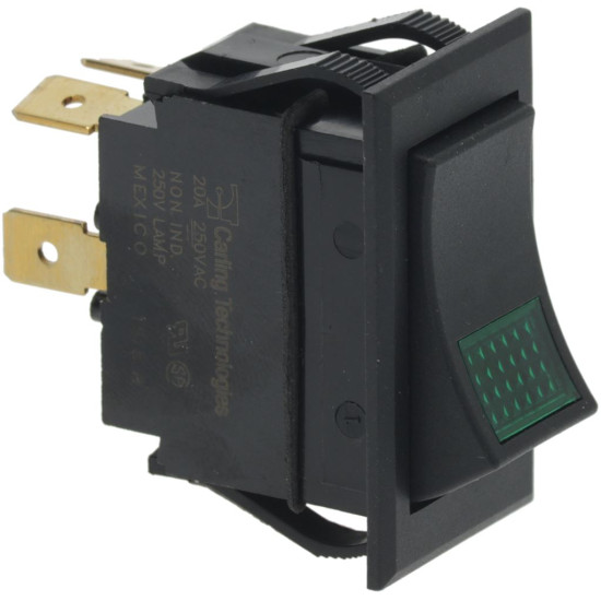 SWITCH TWO-POLE BLACK 20A 250V SWITCH TWO-POLE BLACK 20A 250V