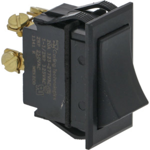 SWITCH TWO-POLE BLACK 20A 277V