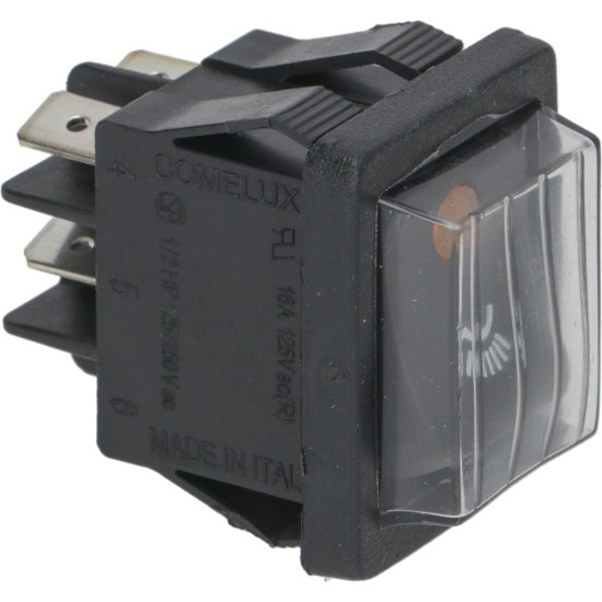 BLACK DOUBLE-POLE SWITCH 16A 250V BLACK DOUBLE-POLE SWITCH 16A 250V