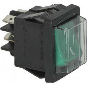 BIPOLAR SWITCH GREEN 16A 250V